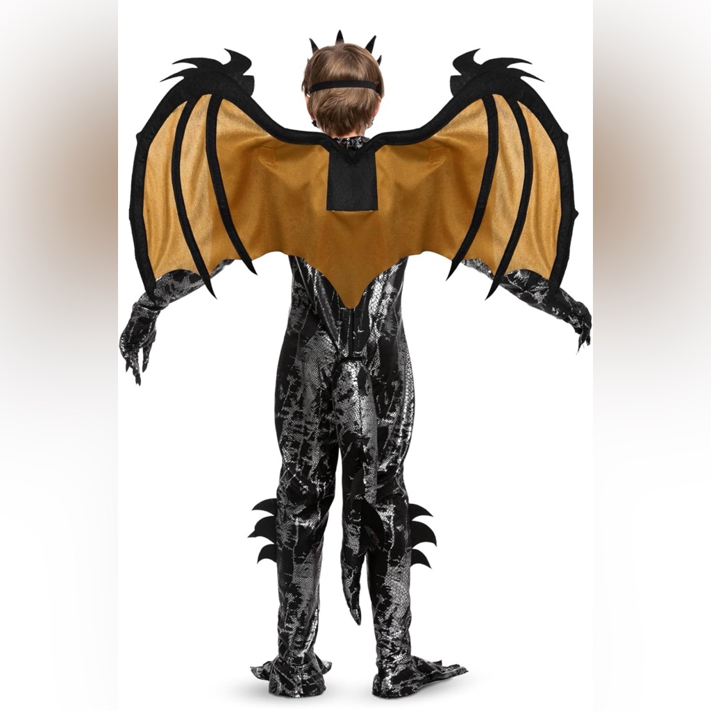 Nwt Spooktacular Creations Purple Dragon Costume, Dragon Wings, Tail And Mask M